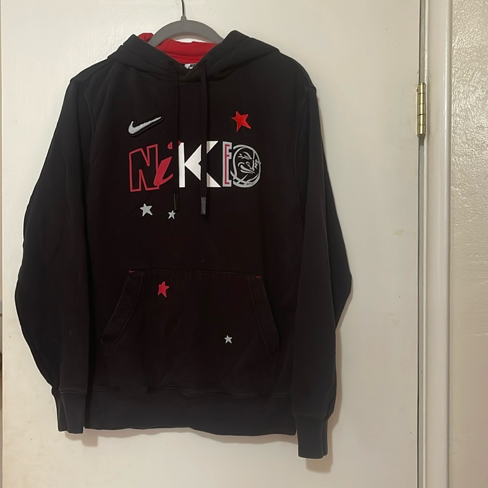 Nike Sportswear Club Stories Basketball Black Pullover Sweatshirt Hoodie size s